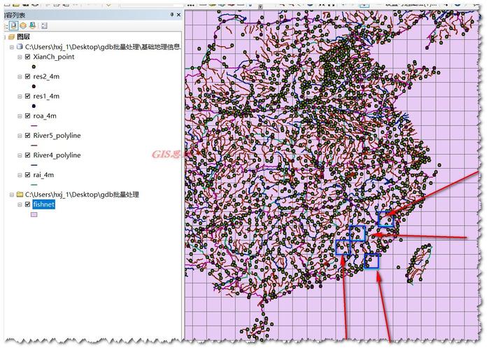 arcgis之gdb文件地理数据框批量处理20190115